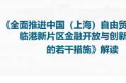 臨港新片區(qū)50條金融創(chuàng)新舉措發(fā)布！
